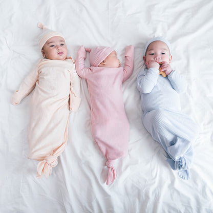 Jae Ko® Award Winning Organic Baby Wear Long Sleeves Knotted Gowns
