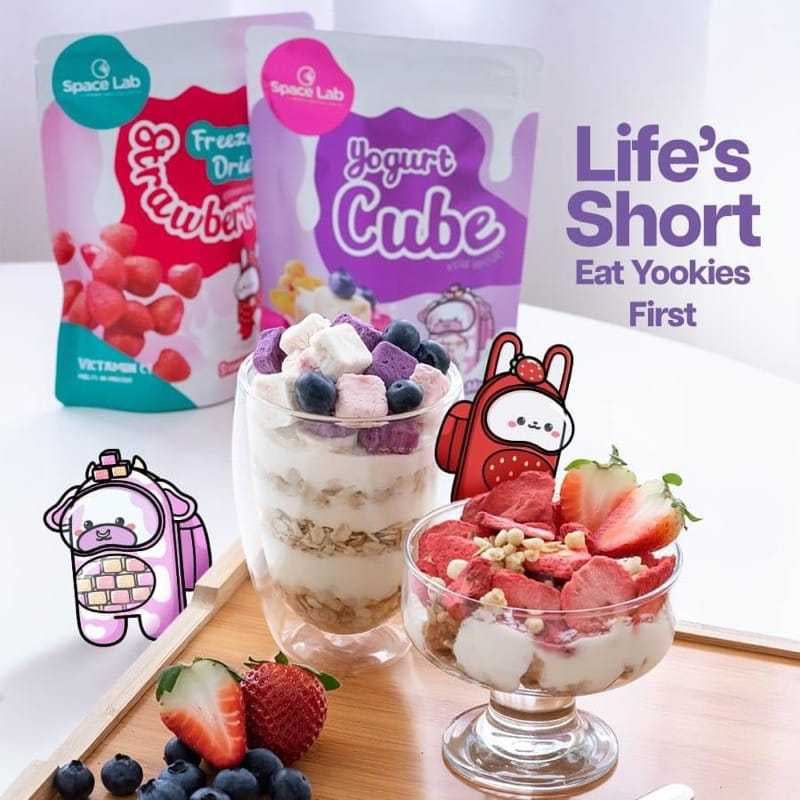 SPACE LAB YOGURT / BLUEBERRY YOOKIES/ MANGO YOOKIES/ STRAWBERRY YOOKIES/ STRAWBERRY FREEZE DRIED 26g