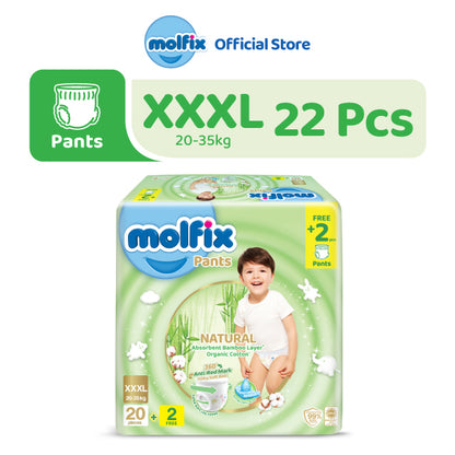Molfix Natural Pants Jumbo Pack - M62 / L50 / XL44 / XXL38 / XXXL22 (1 Pack)