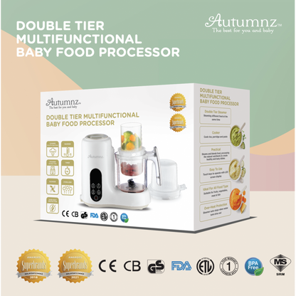 Autumnz - Double Tier Multifunctional Baby Food Processor