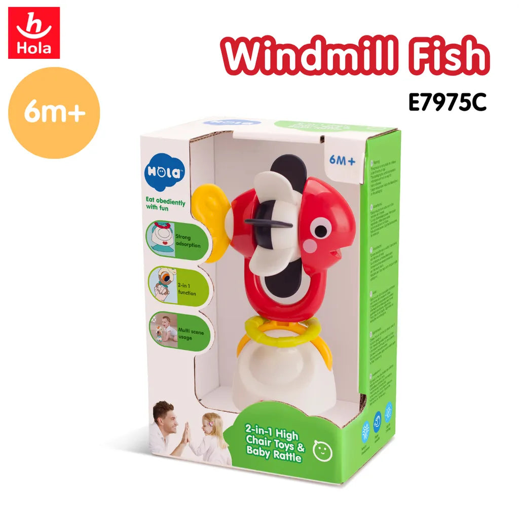 Hola 2-in-1 High Chair Toys & Baby Rattle