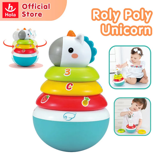 Hola Roly-Poly Unicorn (Roly-Poly Toy with Removable Rings)