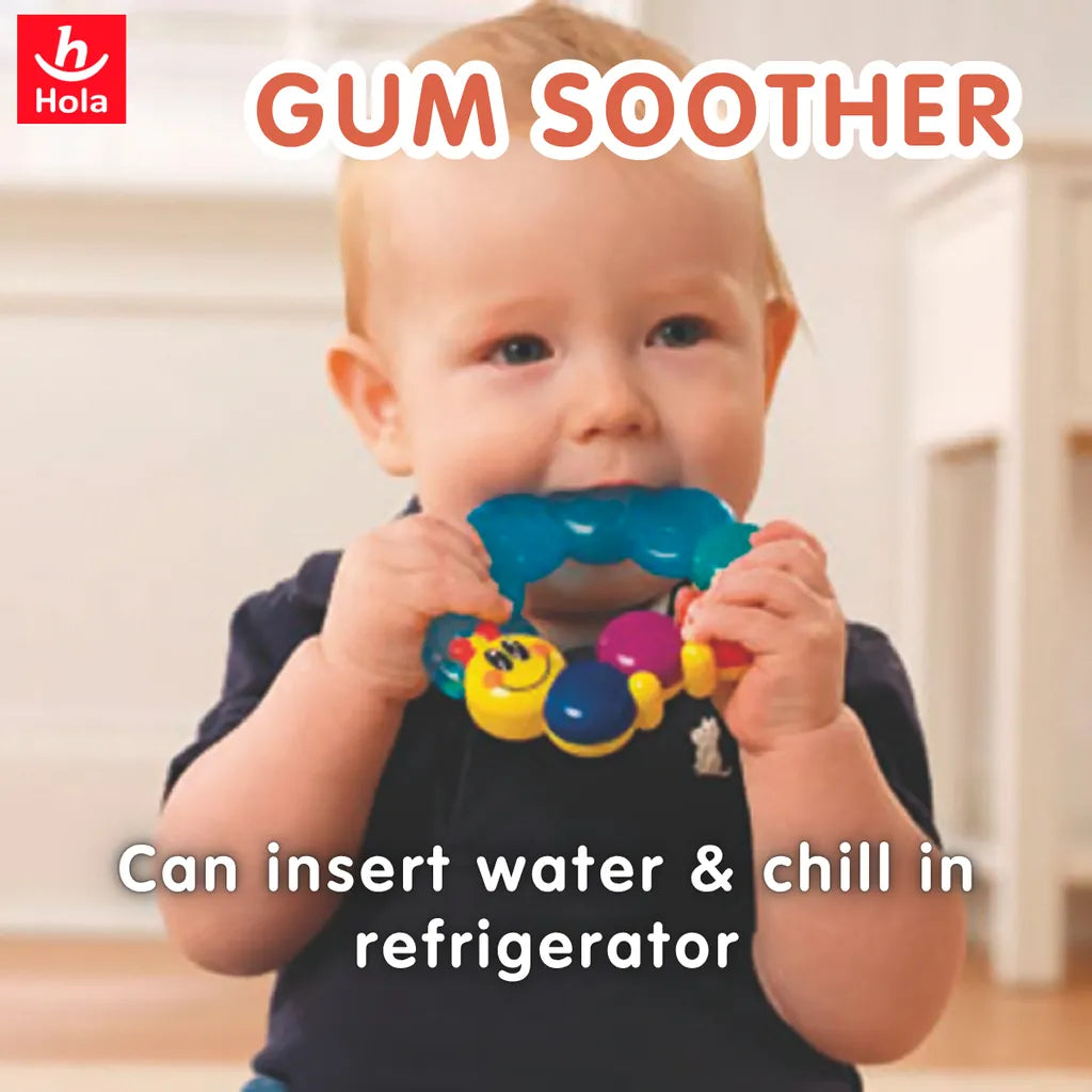Hola Rattle Teether Fun (2-in-1 Rattle & Water-Filled Teether)