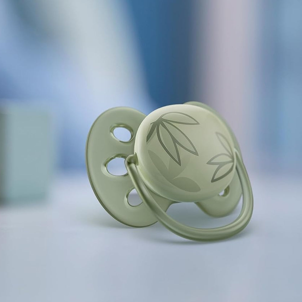 Philips Avent Ultra Soft Air Soother Pacifier 0-6m Carry Case [Twin Pack] Parrot Palm Leaf