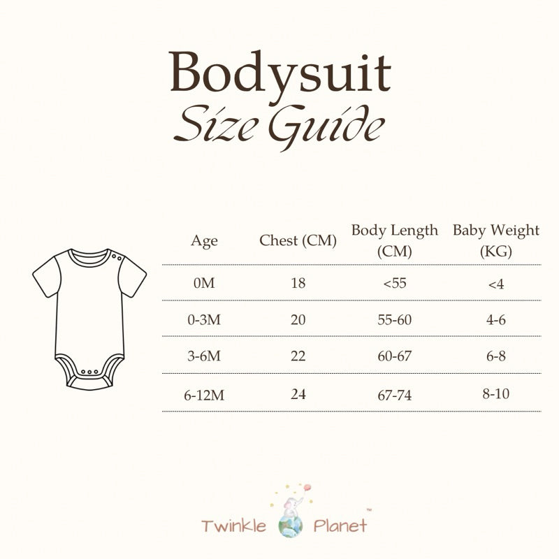 Twinkle Planet Organic Cotton Short Sleeve Baby Bodysuit