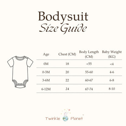 Twinkle Planet Organic Cotton Short Sleeve Baby Bodysuit
