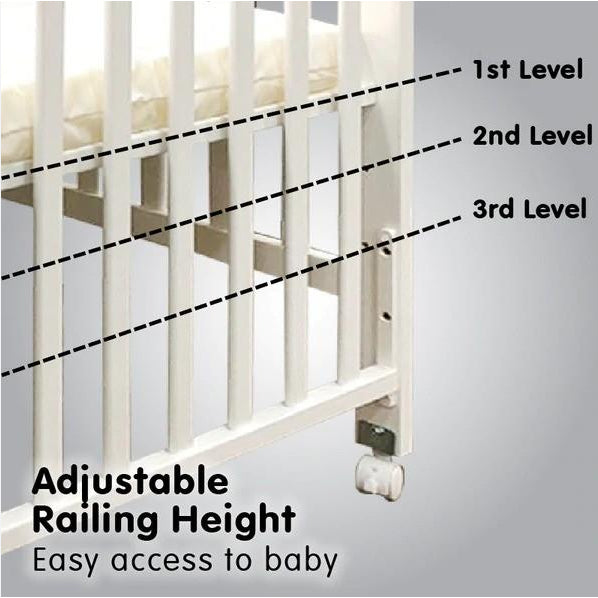 Baby Wooden Cot Aliya 120x60cm