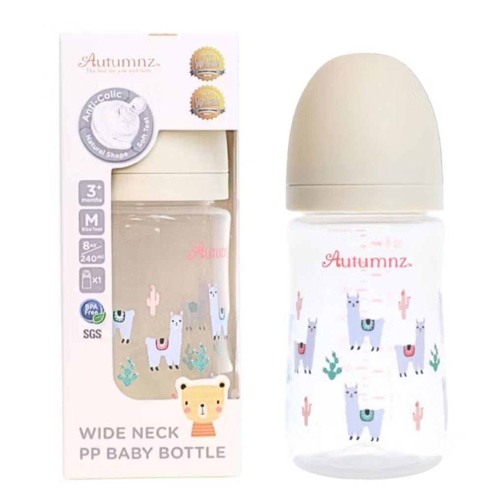 Autumnz - PP Wide Neck Feeding Bottle Single & Twin pack (Random design)
