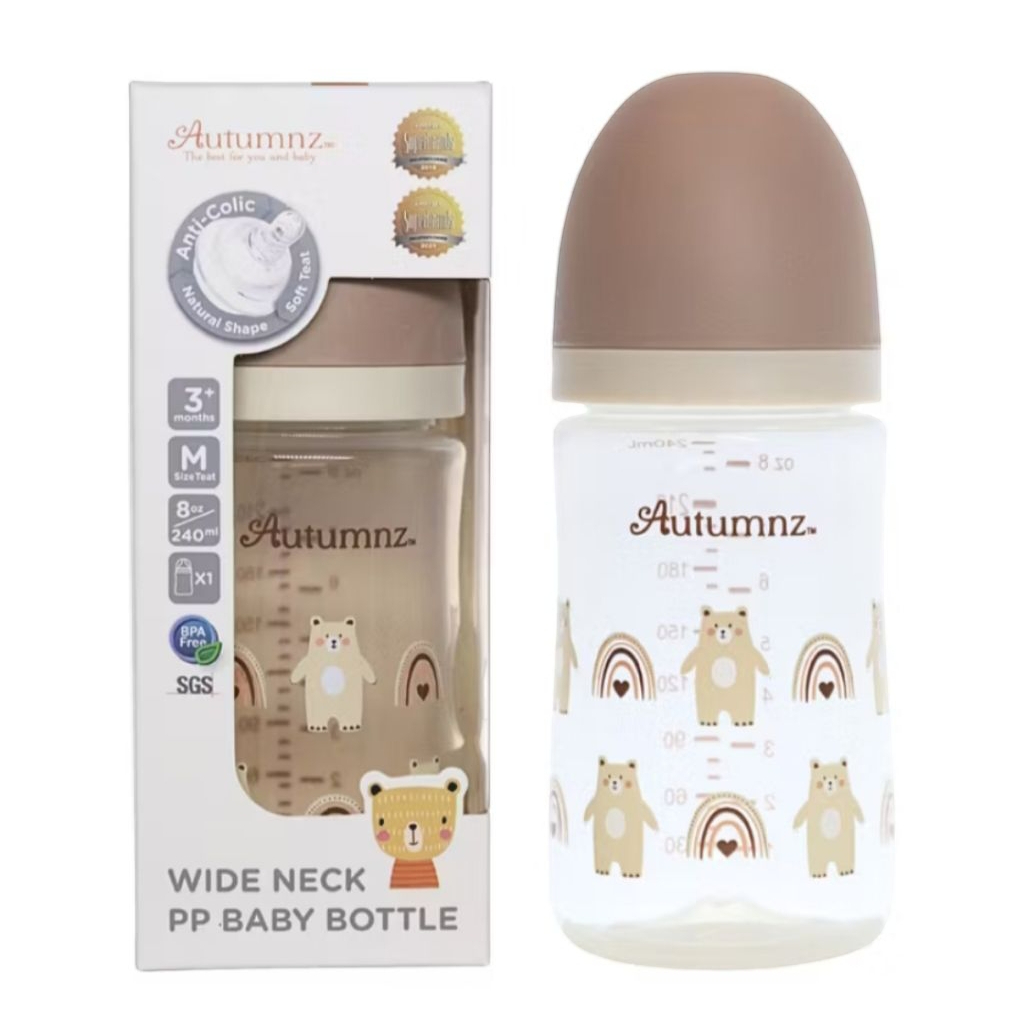 Autumnz - PP Wide Neck Feeding Bottle Single & Twin pack (Random design)