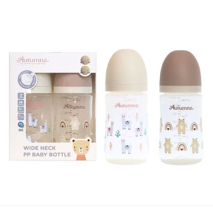 Autumnz - PP Wide Neck Feeding Bottle Single & Twin pack (Random design)