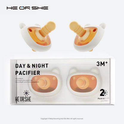 HE OR SHE Day and Night Pacifier (come with storage box)