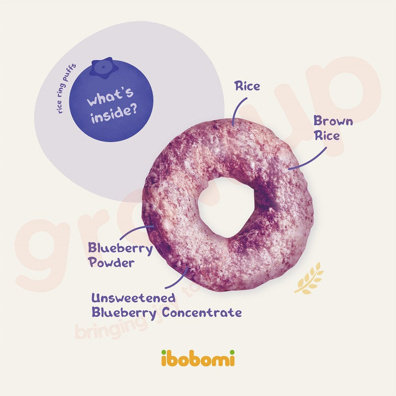 IBOBOMI - RING RICE PUFF 30G BLUEBERRY