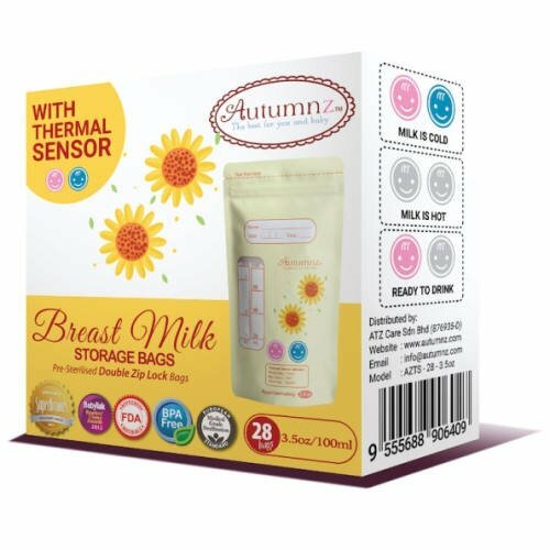 Autumnz Breastmilk Storage Bags Thermal Sensor | Double Zip Lock