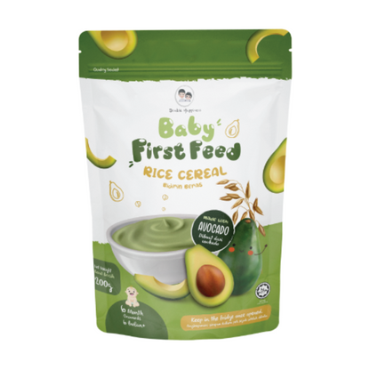 DOUBLE HAPPINESS BABY FIRST FEED RICE CEREAL AVOCADO 200G