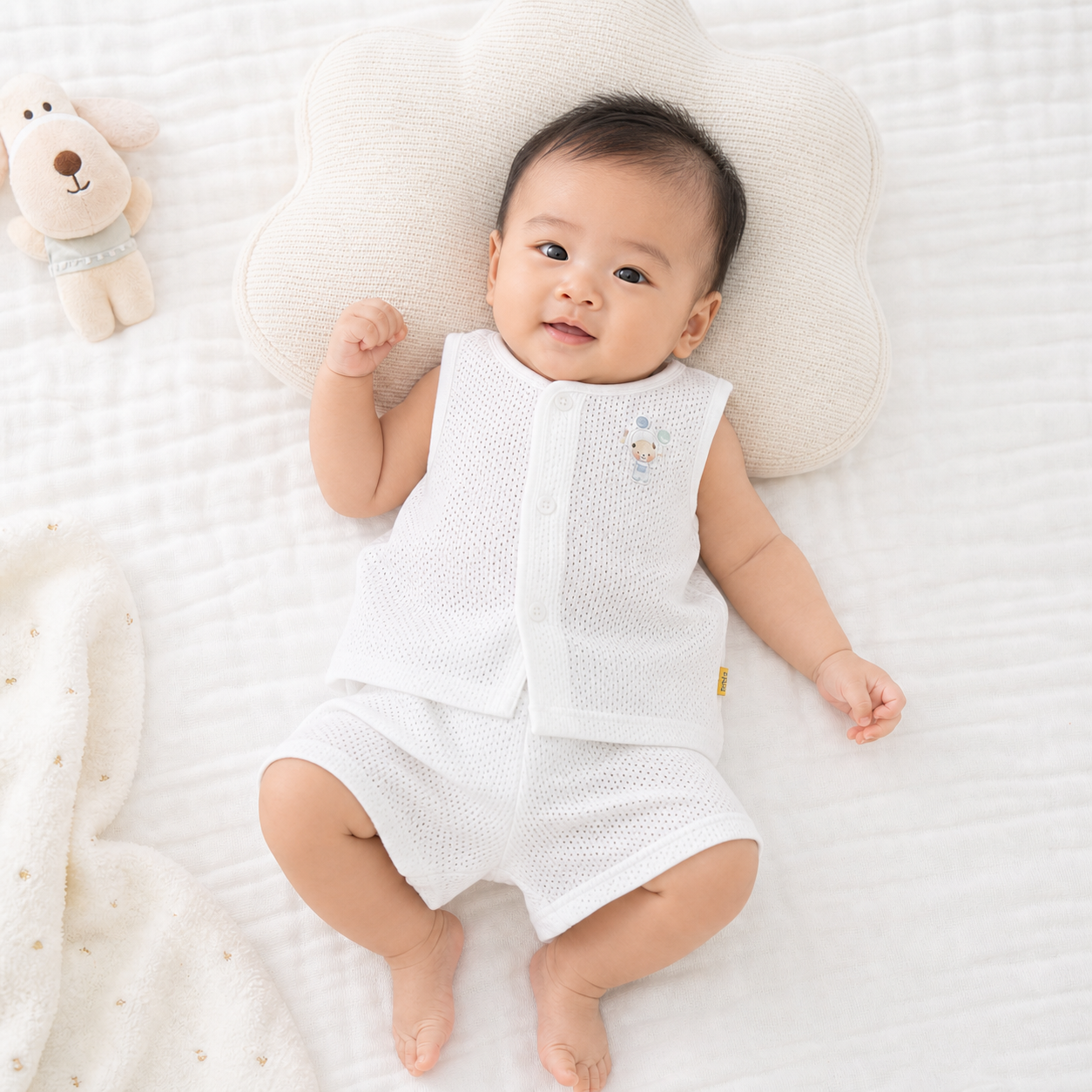 BBIBEE- Newborn Baby Eyelet Clothing Set (0-6,6-12,12-18 months)