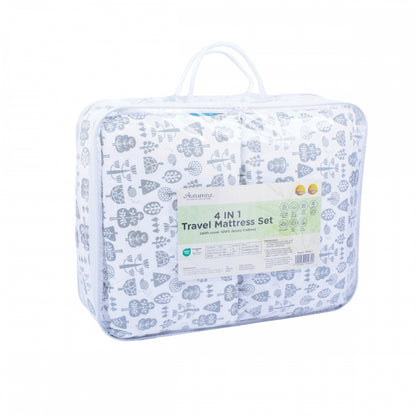 Autumnz - 4in1 Travel Mattress Set (With Cover 100% Jersey Cotton)