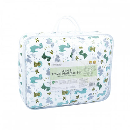 Autumnz - 4in1 Travel Mattress Set (With Cover 100% Jersey Cotton)