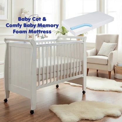Costa 4-in-1 Convertible Baby Cot (White) 28 x 52 Inch (70 cm x 130cm)