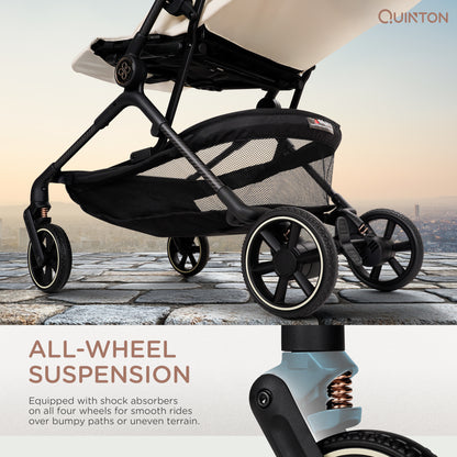 Quinton CARBON+ Ultra-Light Carbon Fiber Stroller, Cabin Size 5.4KG Only From Newborn to 22KG