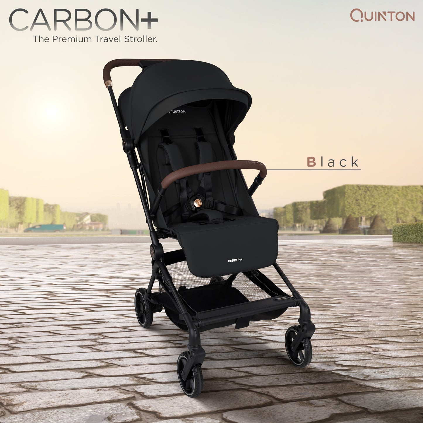 Quinton CARBON+ Ultra-Light Carbon Fiber Stroller, Cabin Size 5.4KG Only From Newborn to 22KG