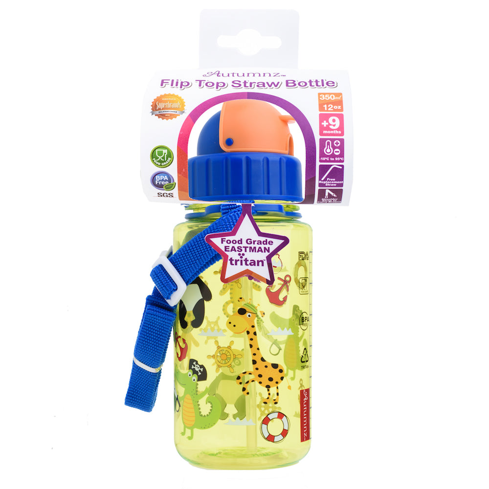 AUTUMNZ - Flip Top Straw Bottle 350ml /12oz