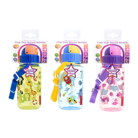 AUTUMNZ - Flip Top Straw Bottle 350ml /12oz