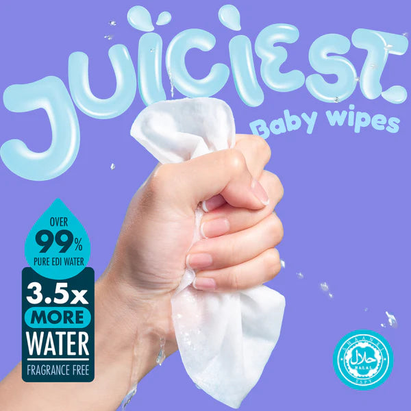 Hoppi Premium Wipes [German Dermatologically Tested] with Halal Certified (80 Wipes x 3 Packs)