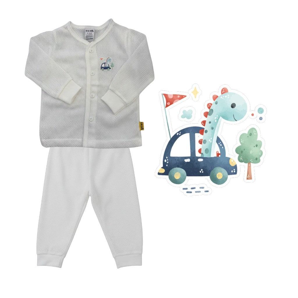 BBIBEE- Newborn Baby Eyelet Clothing Set (0-6,6-12,12-18 months)
