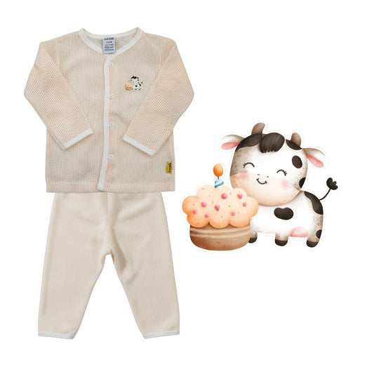 BBIBEE- Newborn Baby Eyelet Clothing Set (0-6,6-12,12-18 months)