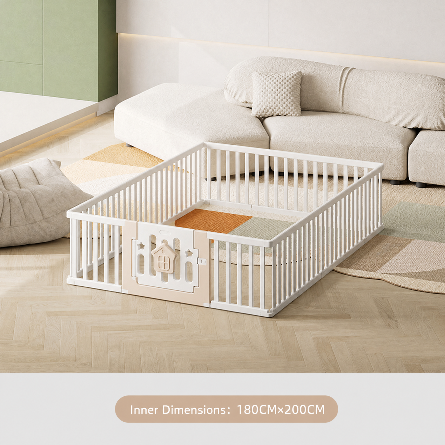 2 in 1 Convertible Baby Fence & Storage System