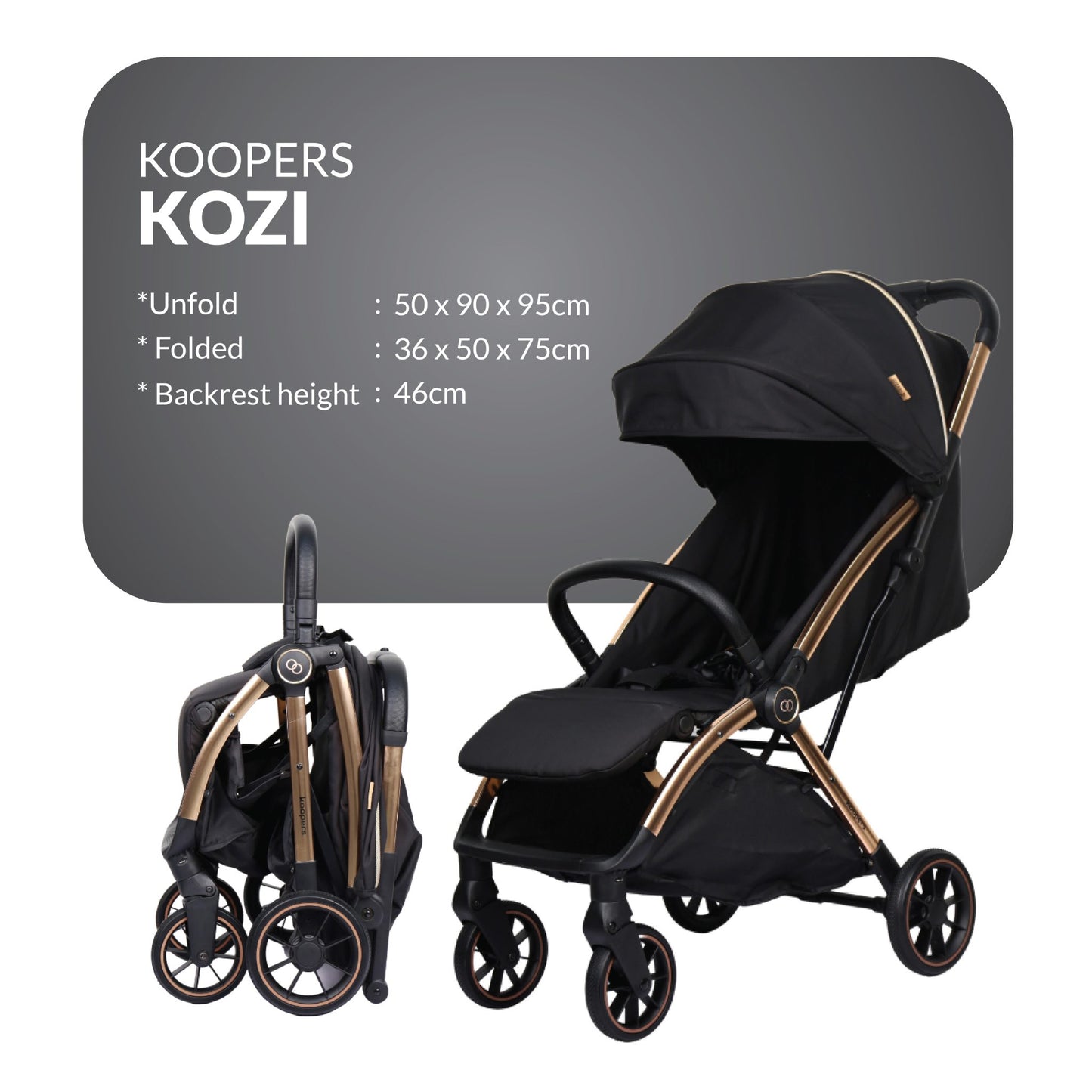 Koopers Kozi Stroller | EN1888 Approved