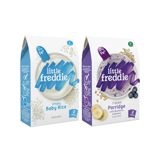 Little Freddie Simply Baby Rice (6m+) / blueberry & banana 7 grain porridge
