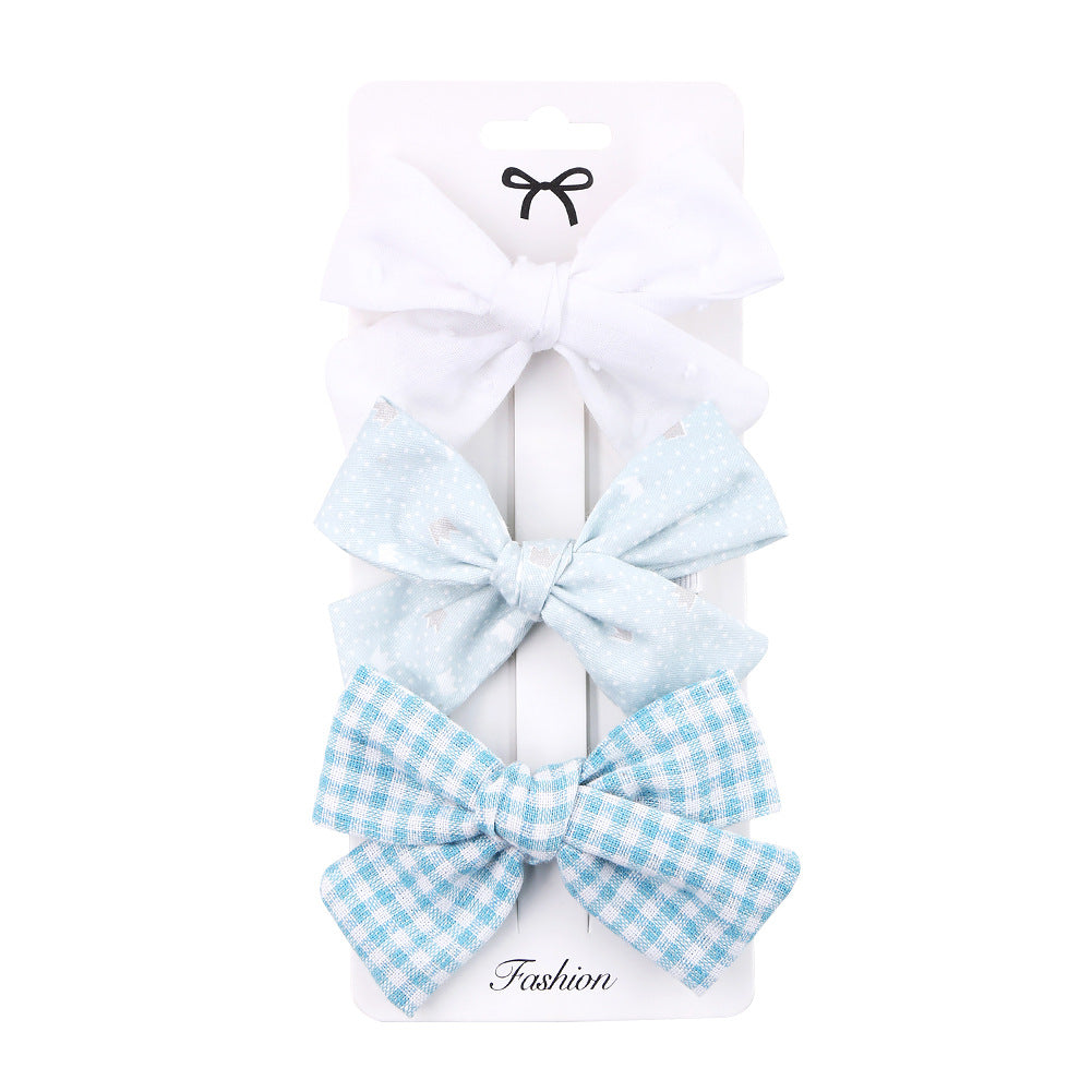 Baby & Kids Fabric Bow Hair Clip Set (4pcs per set) Random Design