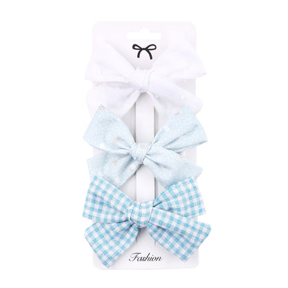 Baby & Kids Fabric Bow Hair Clip Set (4pcs per set) Random Design