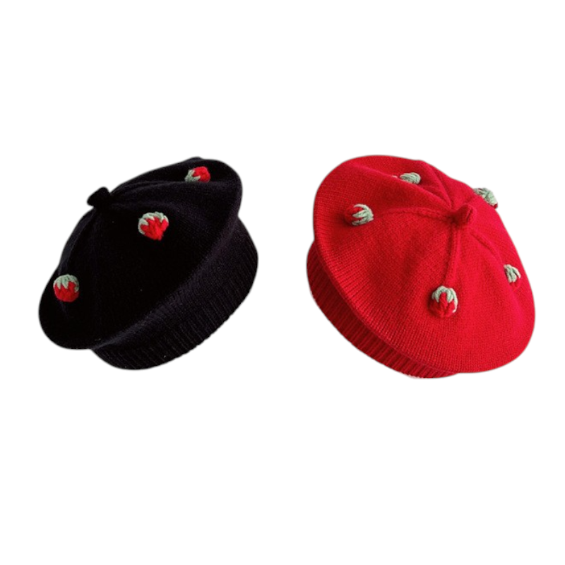 Baby Girls Knitted Beret Hat Suitable for 1-6 years Old