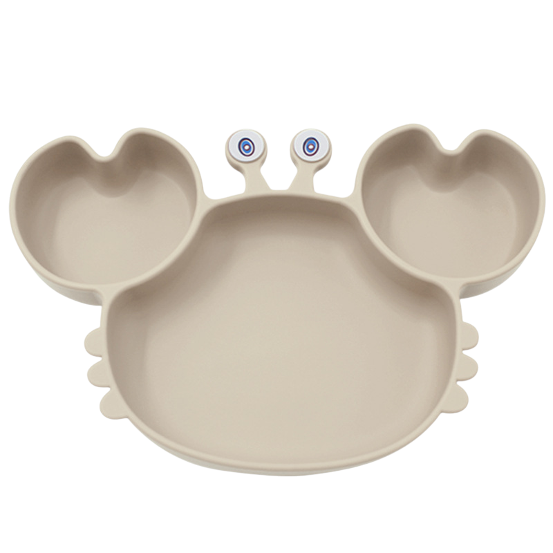 Silicone Divided Baby Feeding Plate with Suction Base