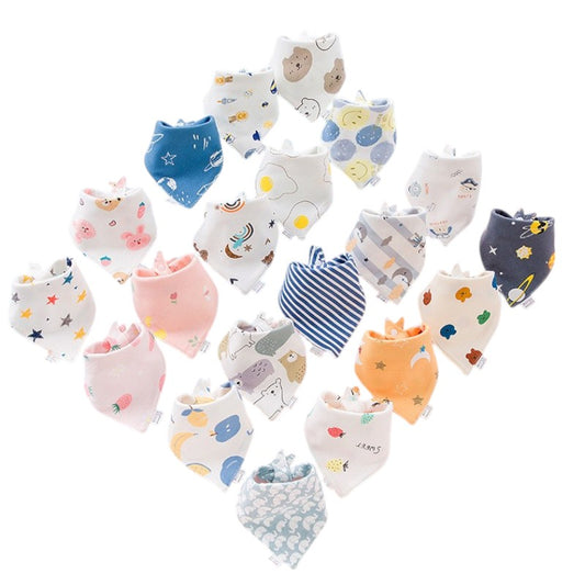 Baby 100% Cotton Drooling Bib (Pick Randomly) Buy 3 Free 1