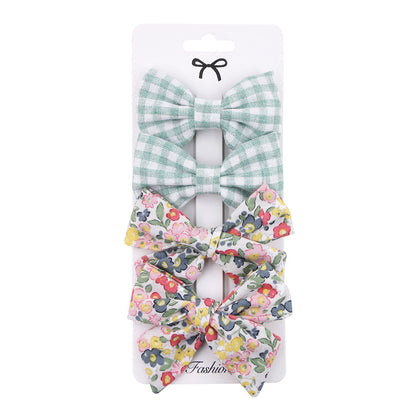 Baby & Kids Fabric Bow Hair Clip Set (4pcs per set) Random Design