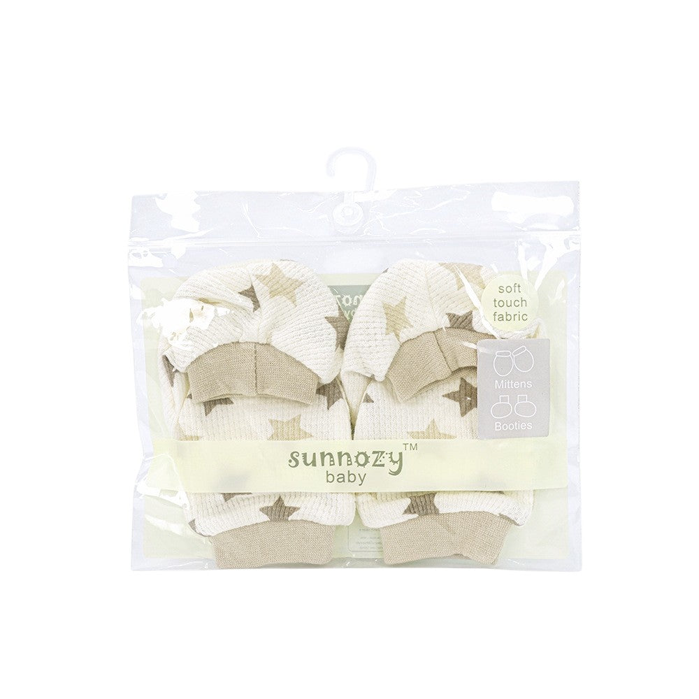 BBibee - 100% Cotton Newborn Baby Mittens & Booties Set