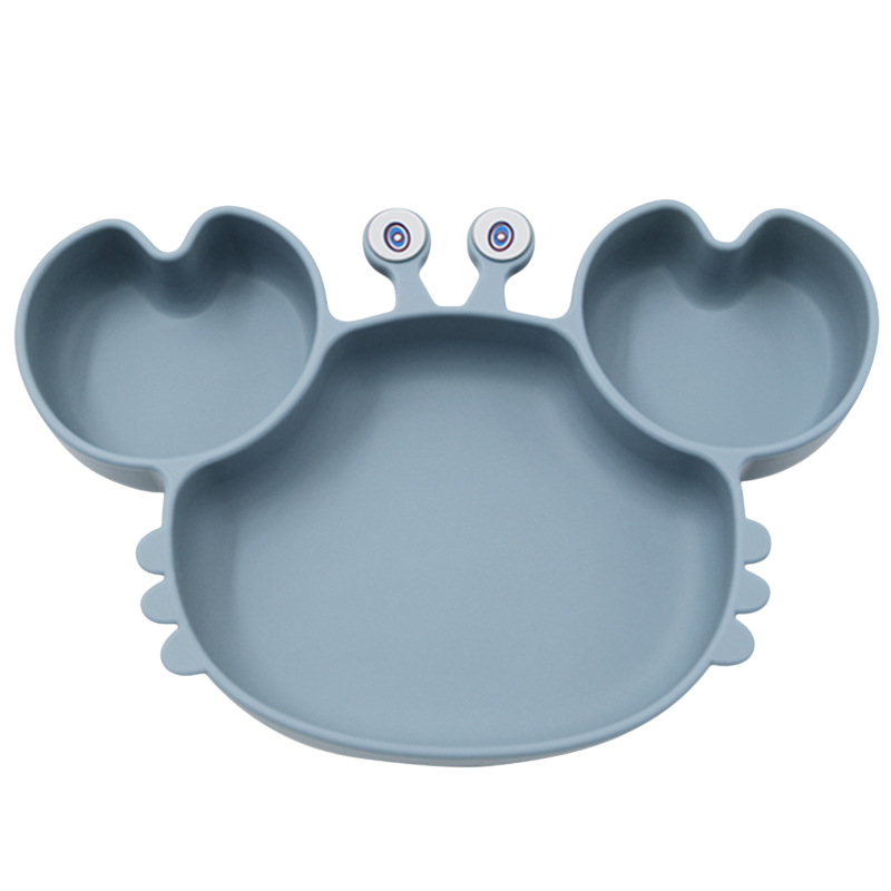 Silicone Divided Baby Feeding Plate with Suction Base