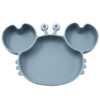 Silicone Divided Baby Feeding Plate with Suction Base