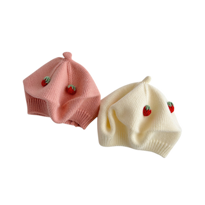 Baby Girls Knitted Beret Hat Suitable for 1-6 years Old