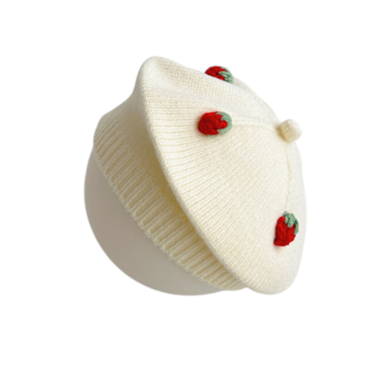 Baby Girls Knitted Beret Hat Suitable for 1-6 years Old