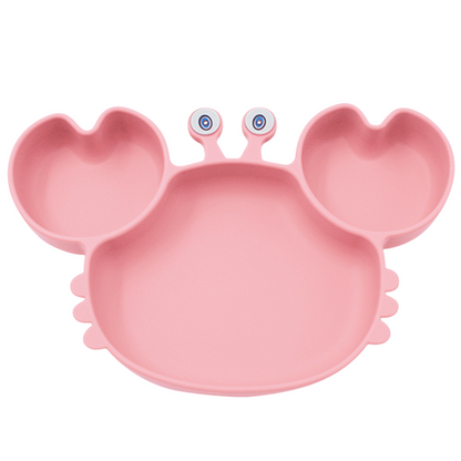Silicone Divided Baby Feeding Plate with Suction Base