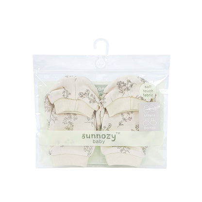 BBibee - 100% Cotton Newborn Baby Mittens & Booties Set