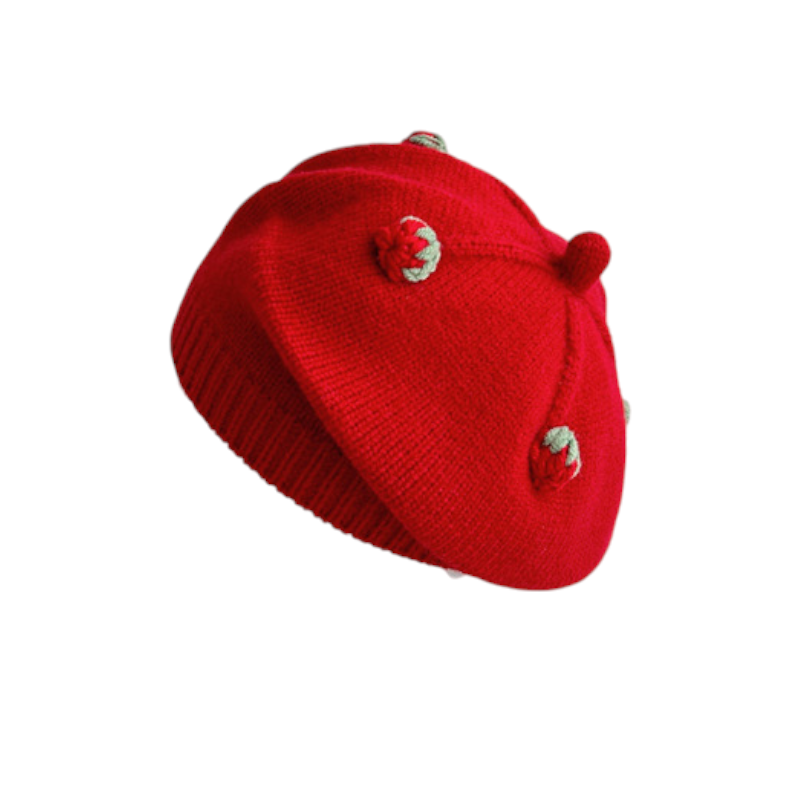 Baby Girls Knitted Beret Hat Suitable for 1-6 years Old