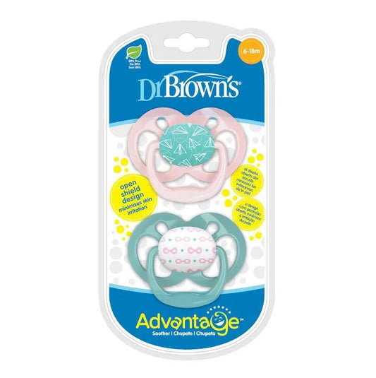 Dr Brown's Baby Pacifier Advantage Stage2 Blue 6-18months