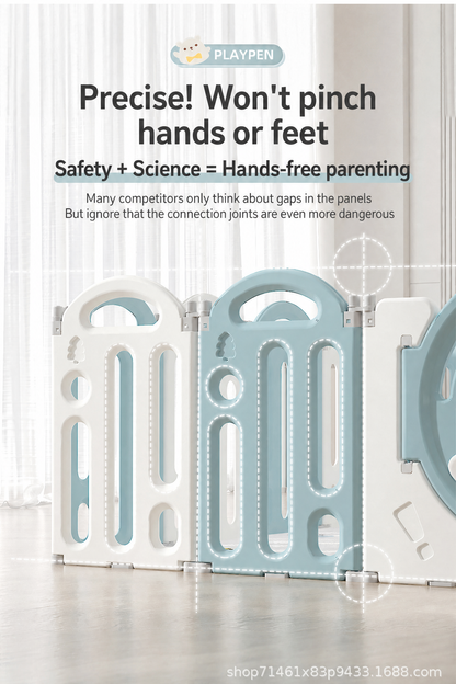 Happy Bear Foldable Baby Playpen & Safety Fence 12+2