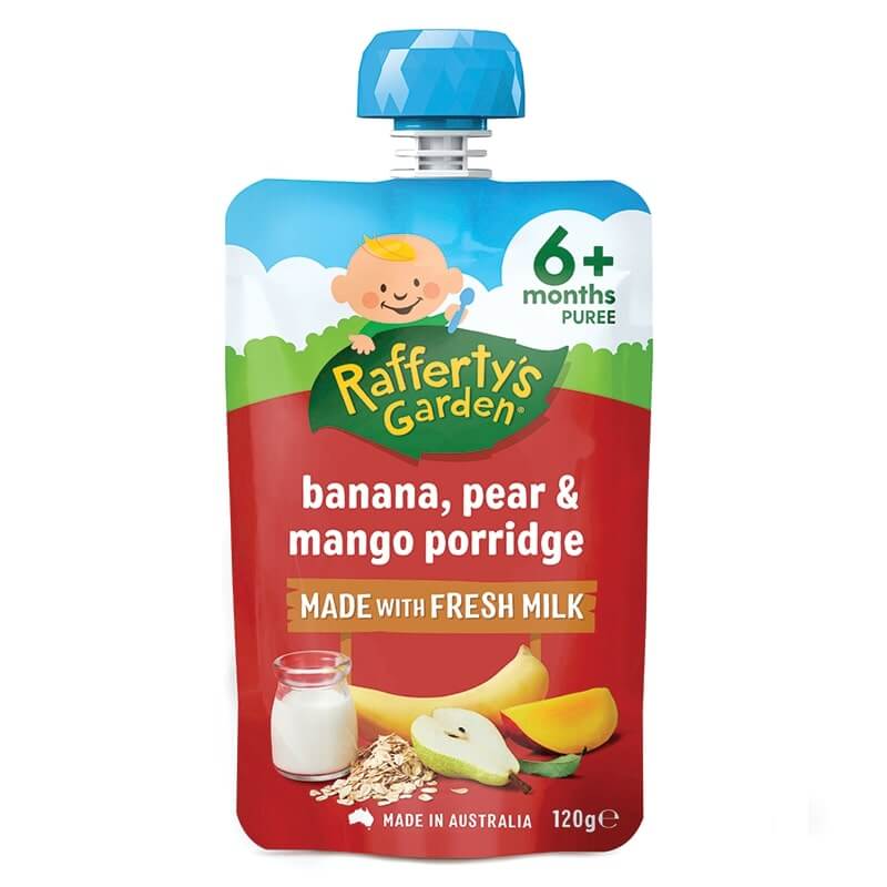 Rafferty Garden Banana, Pear & Mango Porridge 120g