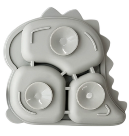 Silicone Divided Baby Feeding Plate with Suction Base